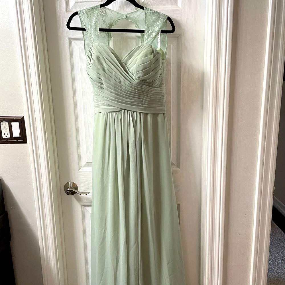 Sage green bridesmaid dress